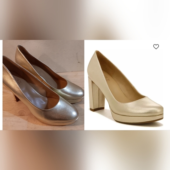 NaturalizerBerlin Pumps Gold Sz 9 - Picture 1 of 11